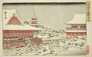 Jahresendmesse am Kinryuzan-Tempel in Asakusa (Asakusa Kinryuzan toshi no ichi), aus der Serie "Berühmte Orte in der östlichen Hauptstadt (Toto meisho)"