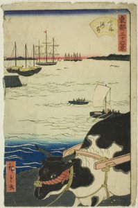 Der Strand von Takanawa, aus der Serie "Sechsunddreißig Ansichten der östlichen Hauptstadt" von Utagawa Hiroshige II