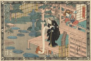 Die loyale Liga der siebenundvierzig Rōnin (Chūshingura), Akt VII von Utagawa Hiroshige II