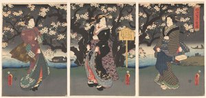 Abendspaziergang am Fluss von Utagawa Kunisada (I)