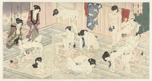 Badehaus in Hakone von Utagawa Kunisada (I)