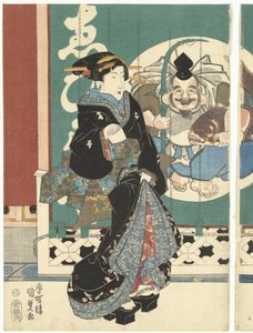 Frauen beim Ebisuya-Laden von Utagawa Kunisada (I)