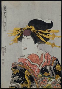 Ein Okubi-E des Schauspielers Nakamura Matsue III von Utagawa Kunisada