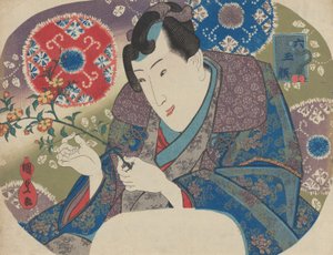 Mitsuuji mit Bergrosen Yamabuki, aus der Serie „Sechs Juwelengesichter“