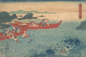 Seishu Awabi-tori no Zu, ca. 1840 von Utagawa Kunisada