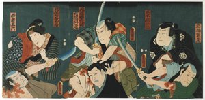 Theaterszene von Utagawa Kunisada
