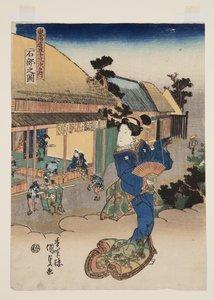 Ansicht von Ishibe von Utagawa Kunisada