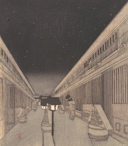 Hauptstraße von Yoshiwara bei Sternenlicht, 1852-64 von Utagawa Kunisada II