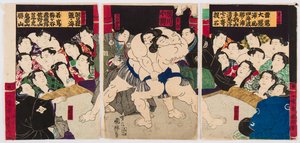 Sumo-Ringer von Utagawa Kuniteru