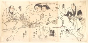 Sumo-Ringen, 19. Jahrhundert von Utagawa Kuniteru