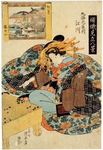 Egawa aus dem Maruebiya-Haus, späte 1820er von Utagawa Kuniyasu