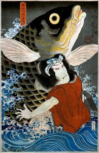 Bandō Hikosaburō IV als Yokichi vom Kanda-Fluss von Utagawa Kuniyoshi