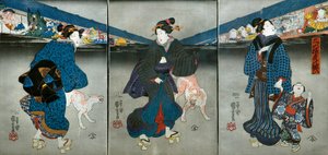 Festlichkeiten der drei Affen in der Nacht (Mitsu no saru yoru no nigiwai)