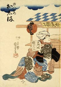 Horikoshiya Ichichachi und seine Frau Oshino Ichihachi, ca. 1852-1861
