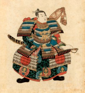 Japanischer Kriegsherr Minamoto no Yoritomo, 1845 von Utagawa Kuniyoshi