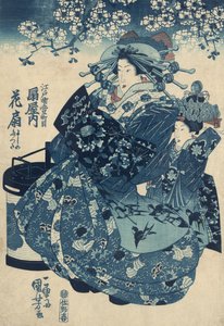 Die Kurtisane Hanao von Ogi-ya von Kuniyoshi