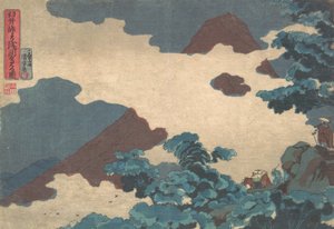 Ansicht des Mt. Asama vom Usui-Pass, ca. 1850