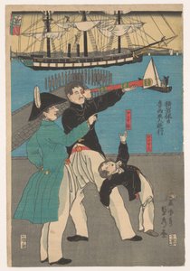 Russen auf einem Ausflug von Utagawa Sadahide