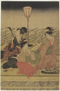 Juni (Sommerfest am Kamo-Fluss), frühes 19. Jahrhundert von Utagawa Toyohiro