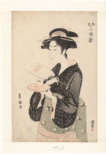 Porträt der Kellnerin Okita (Triptychon eleganter Schönheiten)