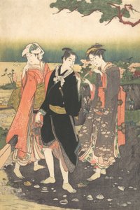 Am Strand von Shinagawa bei Ebbe, ca. 1790-1825