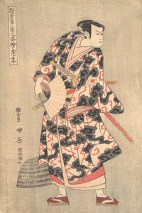 Der Schauspieler Ichikawa Yaozo III in der Rolle von Fuwa Banzaemon aus dem Stück Ukiyozuka hiyoku..., 1774