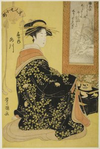 Die Kurtisane Takikawa von Ogiya, aus der Serie Sieben schöne Komachi von Utagawa Toyokuni I