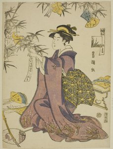 Der siebte Monat, aus der Serie "Modische zwölf Monate" von Utagawa Toyokuni I