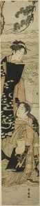 Die Schwestern Matsukaze und Murasame an den Ufern von Suma
