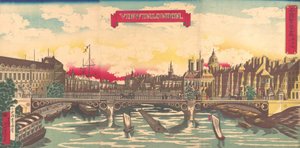 Ansicht von London, der Wohlstand der Länder: London, England, September 1872 von Utagawa Yoshimori