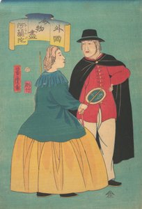 Niederländisches Paar, 1. Monat, 1861 von Utagawa Yoshitora