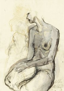 Nachdenkliche Weibliche Nackte