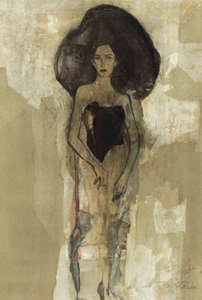 Elegante Frau Dunkles Haar