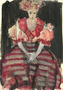 Elegante Frau in Rot von Ute Rathmann