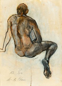 Sitzende Männliche Figurenstudie von Ute Rathmann