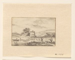 Landschaft mit Bauernhof