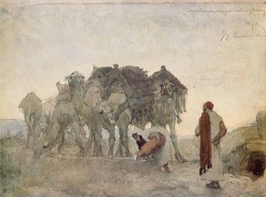 Abrahams Diener findet Isaak eine Braut, Rebekka von Valentin Aleksandrovich Serov