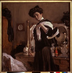 Porträt von Henrietta Hirshmann von Valentin Aleksandrovich Serov
