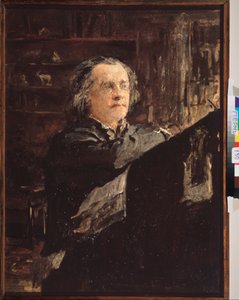 Porträt des russischen Komponisten Alexander Serow von Valentin Aleksandrovich Serov