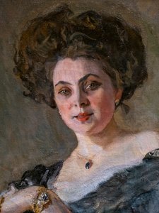 Porträt von Evdokiya Sergeevna Morozova (Detail)