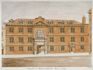 Vorderansicht von Blackwell Hall, City of London, 1806