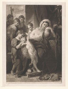 Agrippina die Ältere trauert mit der Asche von Germanicus, umgeben von ihren Kindern