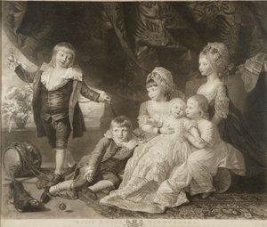 Prinzessin Augusta, Prinzessin Elizabeth, Prinz Ernst, Prinz Augustus, Prinz Adolphus und Prinzessin Mary