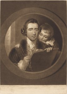 Benjamin West, Esqr R.A. und sein Sohn RI West von Valentine Green after Benjamin West