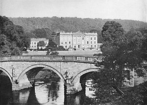 Chatsworth House, um 1896 von Valentine and Sons Ltd