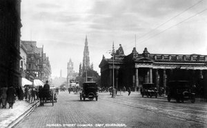 Blick nach Osten entlang der Princes Street, Edinburgh, frühes 20. Jahrhundert von Valentine and Sons Ltd