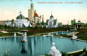 Der französische Garten, Weltausstellung, Brüssel, Belgien, 1910