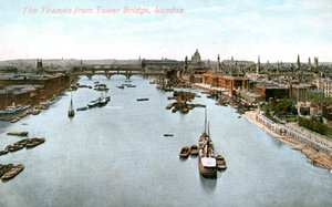 Die Themse, London, frühes 20. Jahrhundert