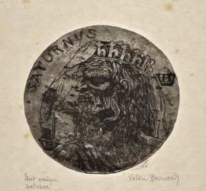 Darstellung des göttlichen Saturn (Zeichnung) von Valère Bernard