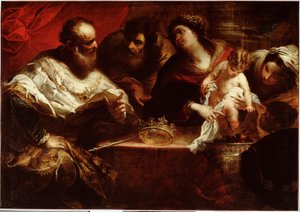 Moses und das Wunder der brennenden Kohlen von Valerio Castello